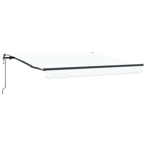 vidaXL Toldo Retr&aacute;til Branco 300 x 250 cm Tecido e Alum&iacute;nio