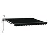 vidaXL Toldo Retr&aacute;til El&eacute;trico Preto 3 x 2,5 m