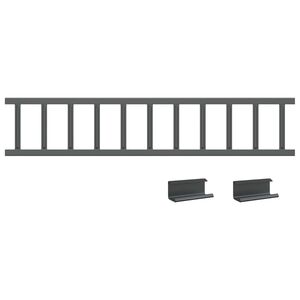 vidaXL Guarda de Neve para Telhado Antracite 100 x 2,5 x 20 cm A&ccedil;o