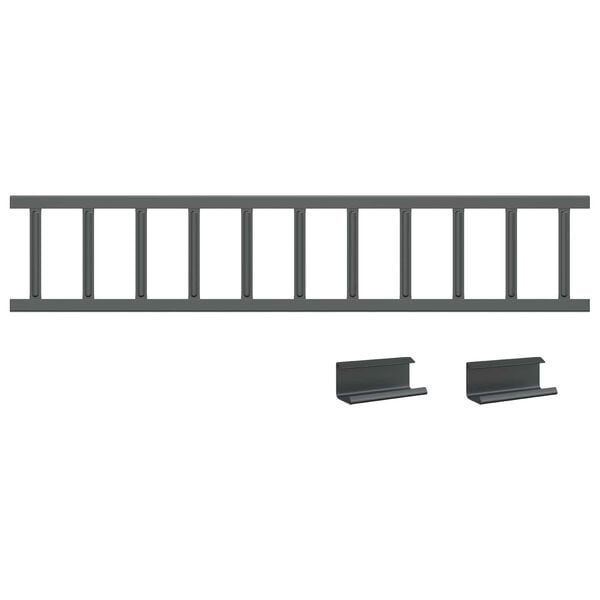 vidaXL Guarda de Neve para Telhado Antracite 100 x 2,5 x 20 cm A&ccedil;o