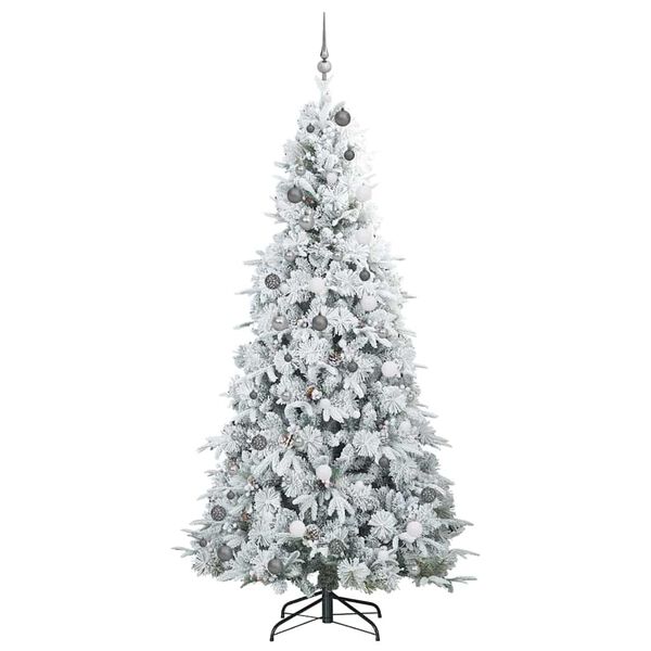 vidaXL &Aacute;rvore de Natal Articulada Artificial Branco 240 cm PE e PVC