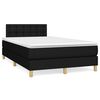 vidaXL Cama box spring c/ colch&atilde;o e LED 120x190 cm tecido preto