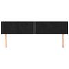 vidaXL Cabeceira de cama c/ abas veludo 163x16x78/88 cm preto