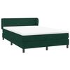 vidaXL Cama com molas/colch&atilde;o 160x220 cm veludo verde-escuro