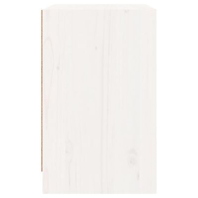 vidaXL Mesa de cabeceira 40x31x50 cm madeira de pinho maciça branco
