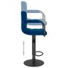 vidaXL Bancos de bar 2 pcs tecido azul