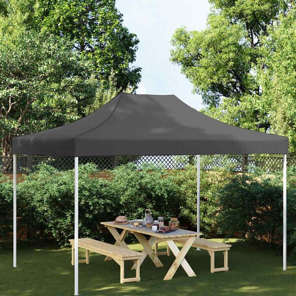 vidaXL Teto para tenda de festas 4,5x3 m 270 g/m² antracite