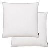 vidaXL Almofadas 2 pcs enchimento de penugem/penas 80x80 cm branco