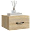 vidaXL Mesa de cabeceira montagem na parede 35x35x20 cm cor sonoma