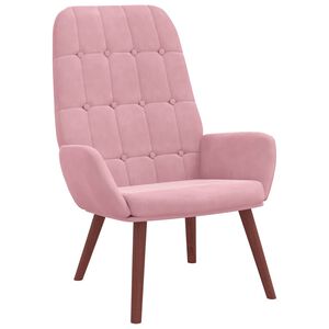 vidaXL Cadeira de descanso veludo rosa