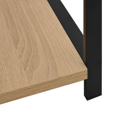 vidaXL Estante pequena e simples derivados de madeira preto e carvalho