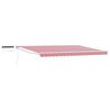 vidaXL Toldo Retr&aacute;til El&eacute;trico Vermelho e Branco 5 x 3 m