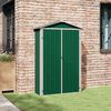 vidaXL Abrigo de jardim 116x45x175 cm aço galvanizado verde