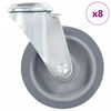 vidaXL 8 pcs rodas girat&oacute;rias com orif&iacute;cio para parafuso 100 mm