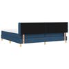 vidaXL Cama Box com colch&atilde;o com cabeceira Azul 200 x 200 cm Poli&eacute;ster