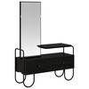 vidaXL Mesa de vestir com gaveta Carvalho Preto 100 x 36,5 x 136 cm