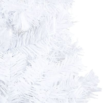 vidaXL Árvore Natal artificial pré-iluminada c/ bolas 120cm PVC branco