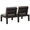 vidaXL 3 pcs conjunto lounge de jardim c/ almofadões plástico cinzento