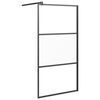 vidaXL Telhas de chuveiro Preto 100 x 195 cm Vidro e Alum&iacute;nio