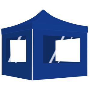 vidaXL Tenda dobr&aacute;vel profissional com paredes alum&iacute;nio 2x2 m azul