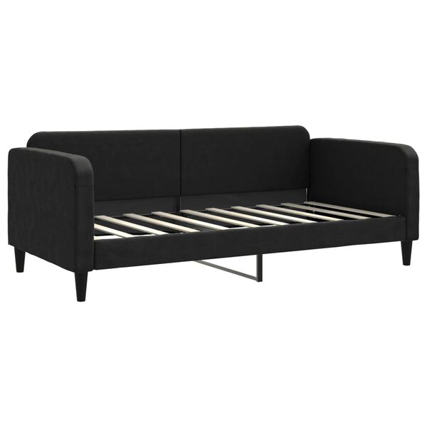 vidaXL Sofá-cama com colchão 90x190 cm tecido preto
