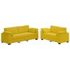 vidaXL Conjunto de sof&aacute; de 2 pe&ccedil;as com almofadas em veludo amarelo