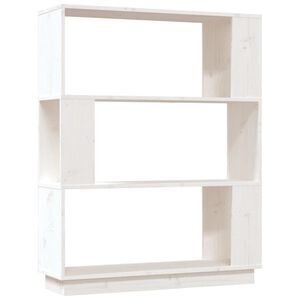vidaXL Estante/divis&oacute;ria 80x25x101 cm pinho maci&ccedil;o branco