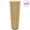 vidaXL P&eacute;s de M&oacute;veis 12 unid. Castanho &Oslash; 44 x 100 mm