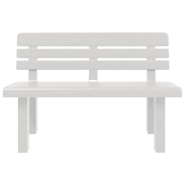 vidaXL Banco de jardim 110x52x71 cm polipropileno branco