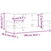 vidaXL Mesa de centro 100x50,5x40 cm deriv. madeira carvalho castanho