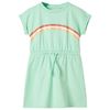 Vestido de crian&ccedil;a com cord&atilde;o verde brilhante 116