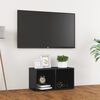 vidaXL M&oacute;vel de TV 72x35x36,5 cm derivados madeira cinzento brilhante