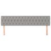 vidaXL Cabeceiras cinzento-claro 180x7x78/88 cm tecido
