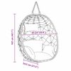 vidaXL Cadeira suspensa tipo ovo Manual Cinzento-acastanhado vime PE