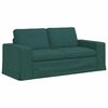 vidaXL Conjunto de Sof&aacute;s 2 pcs Verde Escuro 182 x 80 x 82 cm tecido