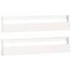 vidaXL Sapateiras de parede 2 pcs 110x9x23 cm pinho maci&ccedil;o branco