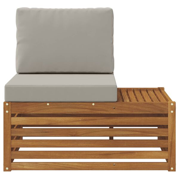 vidaXL Sof&aacute; de canto externo com almofada Natural 91 x 63 x 73 cm