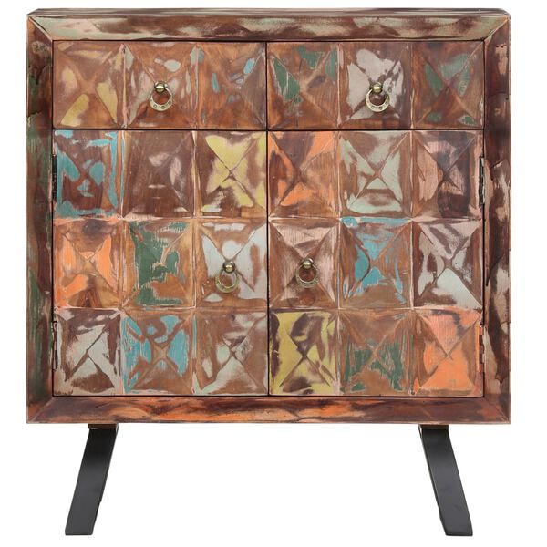 vidaXL M&oacute;vel lateral 70x35x75 cm madeira recuperada maci&ccedil;a