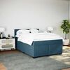 vidaXL Cama boxspring com colch&atilde;o 140x190 cm veludo azul