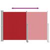 vidaXL Toldo lateral retr&aacute;til para p&aacute;tio 160x300 cm vermelho