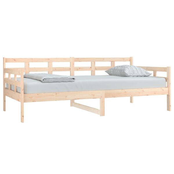 vidaXL Sofá-cama madeira de pinho maciça 90x190 cm
