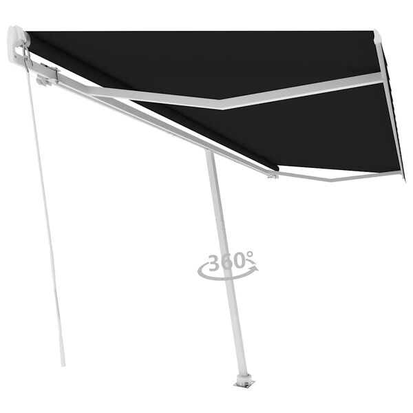 vidaXL Toldo retr&aacute;til manual independente 500x300 cm antracite