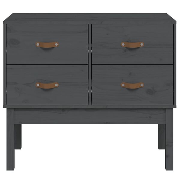 vidaXL Mesa consola 90x40x78 cm madeira de pinho maciça cinza