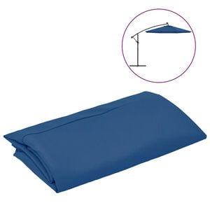 vidaXL Tecido substitui&ccedil;&atilde;o p/ guarda-sol cantilever 300 cm azul-ciano