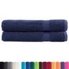 vidaXL Toalhas premium SOLUND 2 pcs 100x200 cm 600 gsm azul-marinho