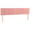 vidaXL Cama box spring c/ colch&atilde;o/LED 200x200 cm veludo rosa