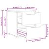 vidaXL Mesa de cabeceira VISNES derivados de madeira branco 45x40x50cm