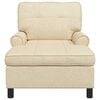 vidaXL Chaise Lounge com almofada Creme 91 x 157 x 91 cm tecido