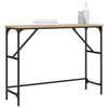 vidaXL Mesa consola 100x32x75 cm derivados de madeira carvalho sonoma