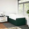 vidaXL Cama com molas/colch&atilde;o 80x200 cm veludo verde-escuro